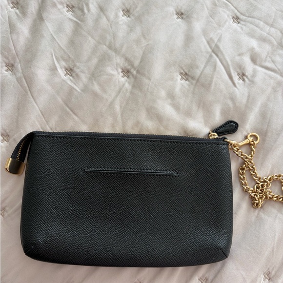 Coach Black Wristlet with Gold Chain - Picture 3 of 7
